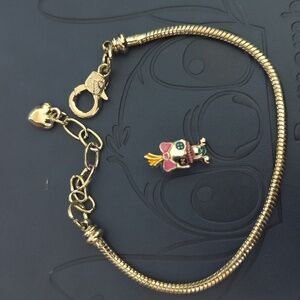 Lilo & Stitch  Heart Lobster European Style Snake Chain Bracelets fit
